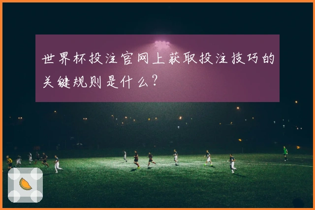 世界杯投注官网上获取投注技巧的关键规则是什么？